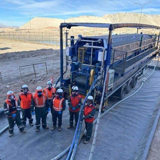 Filtro prensa Drytech para minería